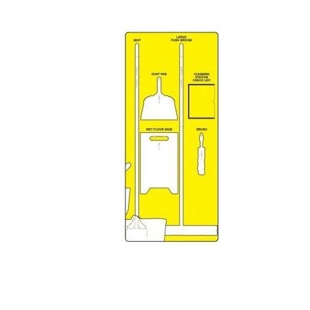 Accuform Clean & Mop Store-Boards Combo Kit, PSB709YLWT PSB709YLWT
